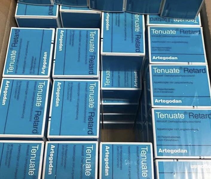 Kaufen Sie 100 Stück Tenuate Retard 75 mg Abnehmtabletten online ohne Rezept